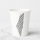 palästinensischer Offizier, freie Karte Palästinas Pappbecher (Rückseite)