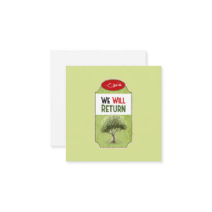 Palästinensischer Olivenbaum: "Wir werden zurückke Begleitkarte