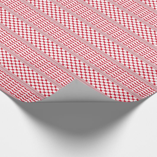 Palästinensischer Roter und Weißer Keffiyeh Geschenkpapier (Ecke)