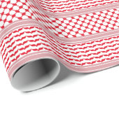 Palästinensischer Roter und Weißer Keffiyeh Geschenkpapier (Rolleneckpunkt)