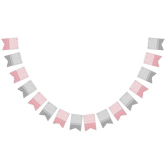 Palästinensischer Schwarz & Roter Keffiyeh Wimpelkette (Alle)