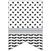 Palästinensischer Schwarz & Roter Keffiyeh Wimpelkette (Zweite Fahne)