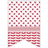 Palästinensischer Schwarz & Roter Keffiyeh Wimpelkette (Erste Fahne)