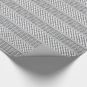 Palästinensischer Schwarz-Weiß-Keffiyeh Geschenkpapier (Ecke)
