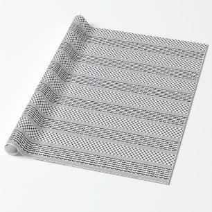 Palästinensischer Schwarz-Weiß-Keffiyeh Geschenkpapier
