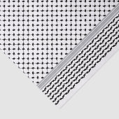 Palästinensischer Schwarz-Weiß-Keffiyeh Seidenpapier (Ausschnitt)