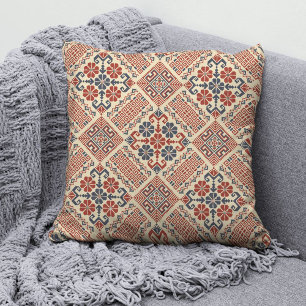 Palästinensischer Tatreez-Maschenwirbelkissen 11 Kissen