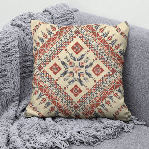 Palästinensischer Tatreez-Maschenwirbelkissen 14 Kissen