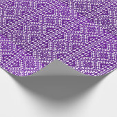 palästinensischer Tatreez Print in Lila Papier Geschenkpapier (Ecke)