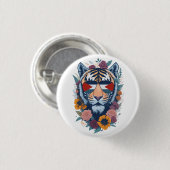 Palästinensischer Tiger - Palästina-FLAG Button (Vorne & Hinten)