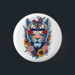 Palästinensischer Tiger - Palästina-FLAG Button<br><div class="desc">Palästinensischer Tiger - Palästinensische FLAG - Geschenk für Palästinenser mit Wurzeln aus Palästina Jerusalem</div>