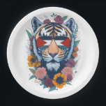 Palästinensischer Tiger - Palästina-FLAG - Geschen Pappteller<br><div class="desc">Palästinensischer Tiger - Palästinensische FLAG - Geschenk für Palästinenser mit Wurzeln aus Palästina Jerusalem</div>