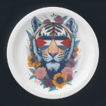 Palästinensischer Tiger - Palästina-FLAG - Geschen Pappteller<br><div class="desc">Palästinensischer Tiger - Palästinensische FLAG - Geschenk für Palästinenser mit Wurzeln aus Palästina Jerusalem</div>