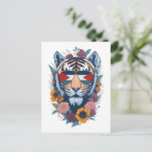 Palästinensischer Tiger - Palästina-FLAG Postkarte (Stehend Vorderseite)