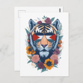 Palästinensischer Tiger - Palästina-FLAG Postkarte (Vorne/Hinten)