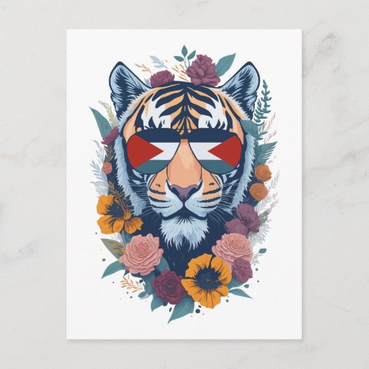 Palästinensischer Tiger - Palästina-FLAG Postkarte (Vorderseite)