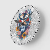 Palästinensischer Tiger - Palästina-FLAG Runde Wanduhr (Winkel)