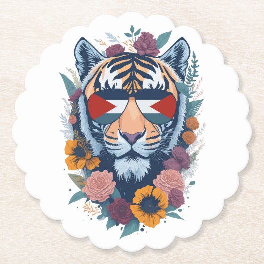 Palästinensischer Tiger - Palästina-FLAG Untersetzer (Vorderseite)