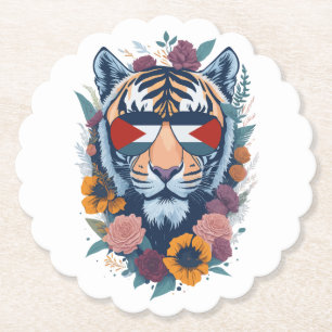 Palästinensischer Tiger - Palästina-Flagge Untersetzer