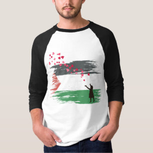 Palästinensisches Hoffnung & Liebe Baseball T-Shir T-Shirt