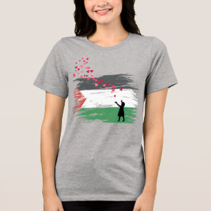 Palästinensisches Hoffnung & Liebe T-Shirt – Solid Tri-Blend Shirt