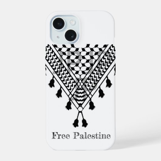 Palästinensisches Keffiyeh-Muster iPhone 15 Hülle (Rückseite)