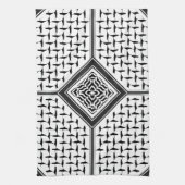 palästinensisches Kuffiya-Muster, gedruckt Geschirrtuch (Vertikal)