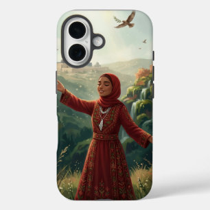 Palästinensisches Mädchen in traditioneller Tatree iPhone 16 Hülle
