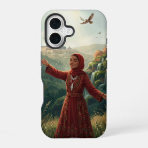Palästinensisches Mädchen in traditioneller Tatree iPhone 16 Hülle