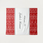 palästinensisches Muster Henna Fotobooth Hintergru Wandteppich (Vorderseite (Horizontal))