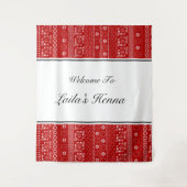 palästinensisches Muster Henna Fotobooth Hintergru Wandteppich (Vorderseite)