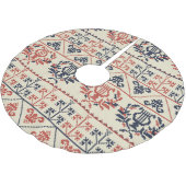 palästinensisches Stickereimotiv, nahtlose Muster Polyester Weihnachtsbaumdecke (Schrägansicht)