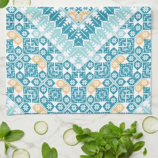 palästinensisches Stickmuster Geschirrtuch (Gefaltet)