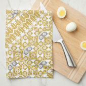 palästinensisches Stickmuster Geschirrtuch (Viertel Falte)