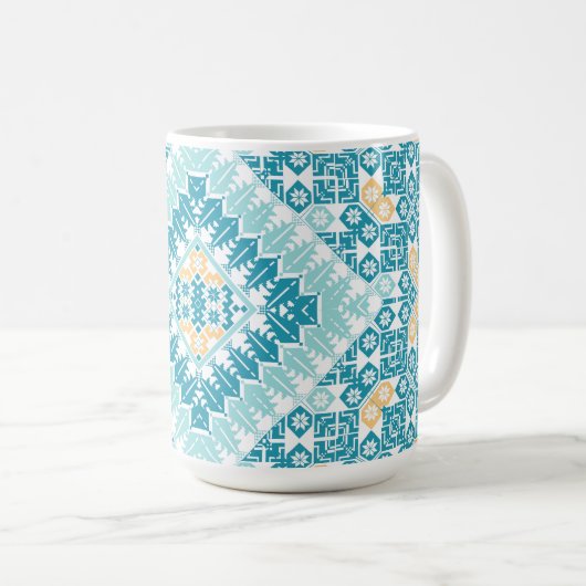 palästinensisches Stickmuster Kaffeetasse (VorderseiteRechts)