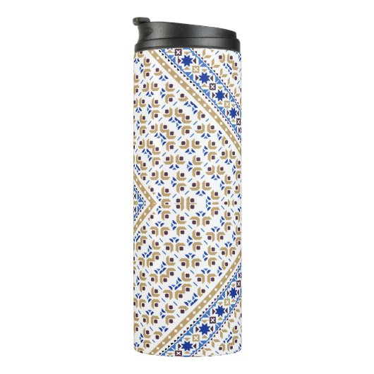 palästinensisches Stickmuster Thermosbecher (Nach rechts gedreht)