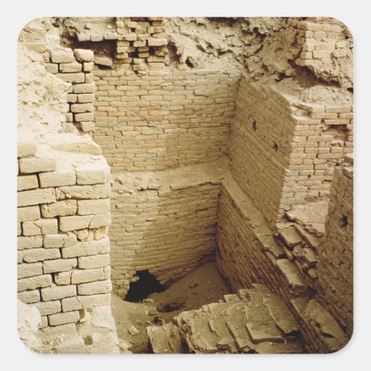 Palastruine Quadratischer Aufkleber (Vorderseite)