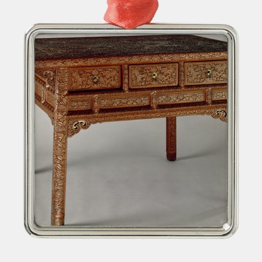 Palasttabelle, Ming-Dynastie, Hsuan Te Zeitraum Ornament Aus Metall (Vorne)