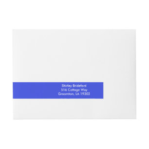 Palatinat Blue Basic Solid Color Rundum-Adressaufkleber