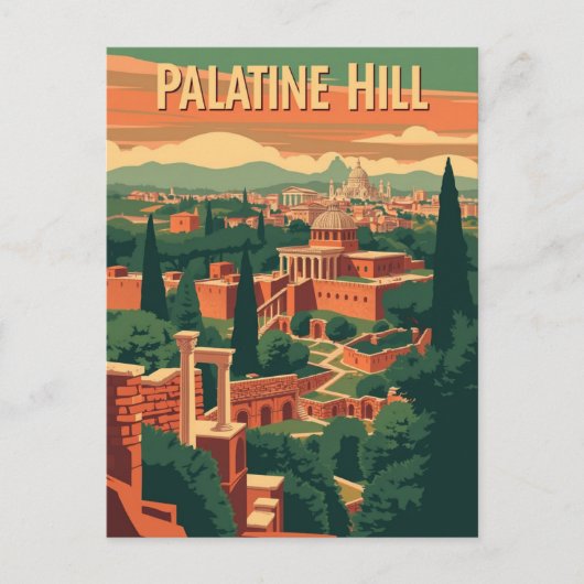 Palatine Hill, Rom, Italien Ruinen Kunst Postkarte (Vorderseite)