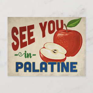 Palatine Illinois Apfel - Vintage Reise Postkarte