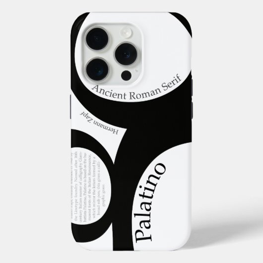 Palatino Typography Demo Case-Mate iPhone Hülle (Rückseite)
