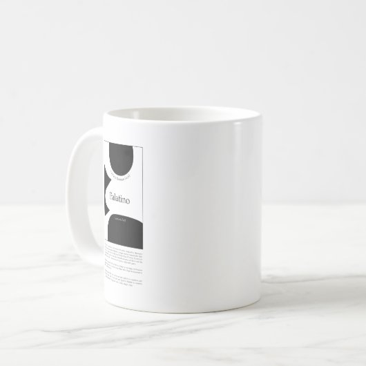 Palatino Typography Kaffeetasse (Vorderseite Links)