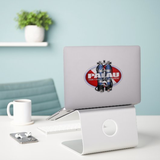 Palau Aufkleber (Laptop auf Schreibtisch)
