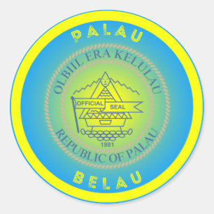 Palau-Erbe-Emblem Runder Aufkleber