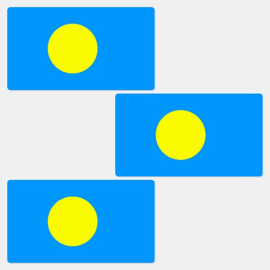 Palau Flag Etiketten (Gruppe)