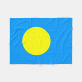 Palau Flag Fleecedecke (Vorderseite (Horizontal))