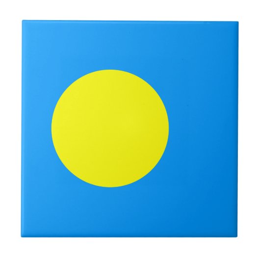 Palau Flag Fliese (Vorderseite)