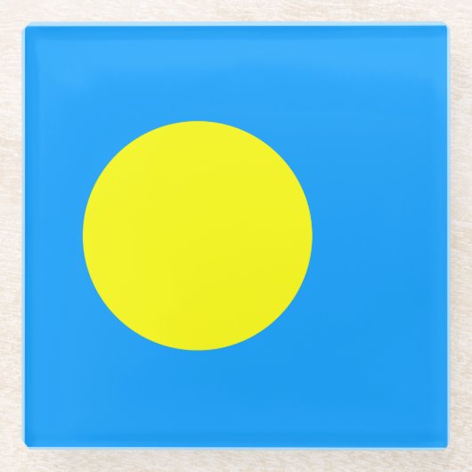 Palau Flag Glasuntersetzer (Vorderseite)