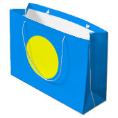 Palau Flag Große Geschenktüte (Rückseite Schrägansicht)